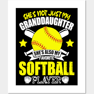 She's Also My Favorite Softball Fathers Day Posters and Art